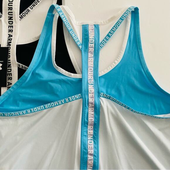 Under Armour | Racer Back Loose Fit Logo Trim Tank Top Bundle NWT L - Picture 8 of 13